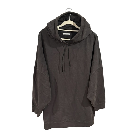 Zara Dresses & Skirts - Zara Faded Black Oversized Hoodie Sweatshirt Dress
